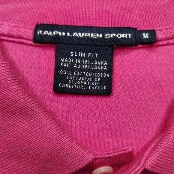 Ralph Lauren Skinny Fit Women's  Polo Shirt Pink Size Medium 💗 - Picture 4 of 5